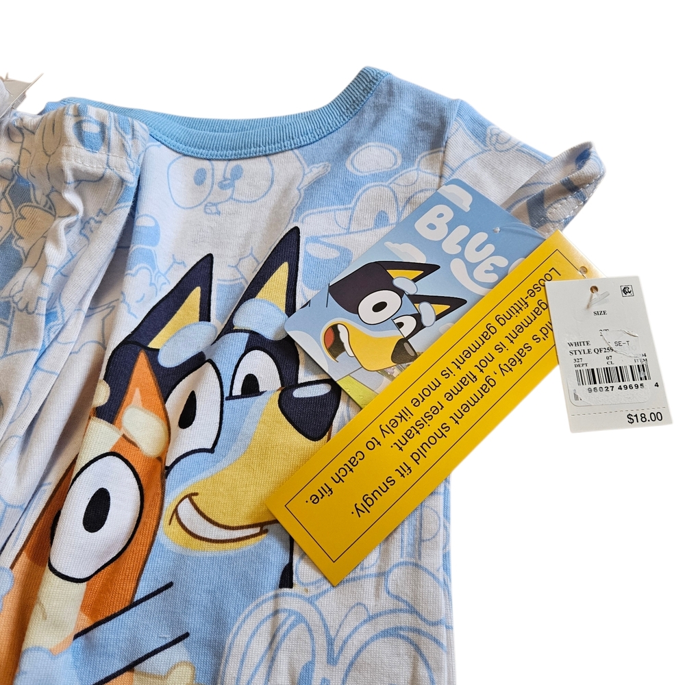 Bluey Bingo Toddler Pajama Set 3T NWT 4 Piece Sleep Set Kids Bluey PJs - Picture 5 of 5